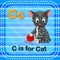 Flashcard letter C is for cat