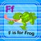 Flashcard letter F is for frog