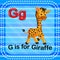 Flashcard letter G is for giraffe