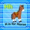 Flashcard letter H is for horse