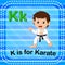 Flashcard letter K is for karate