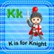 Flashcard letter K is for knight