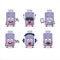 Flashdisk cartoon character are playing games with various cute emoticons