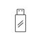 Flashdisk flat icon vector illustration