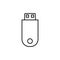 Flashdisk flat icon vector illustration