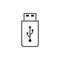 Flashdisk flat icon vector illustration