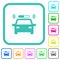 Flashing police car vivid colored flat icons