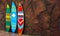 Flashy pattern surfboard