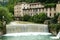 Flashy stream and waterfall in Rovereto. Long exposure