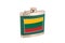 Flask for alcohol with the flag of Lithuania. Lithuanian alcohol