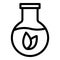 Flask alternative food icon outline vector. Binge tofu