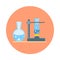 Flask Chemistry Reaction Experiment Icon