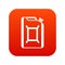 Flask for gasoline icon digital red