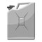 Flask for gasoline icon, gray monochrome style