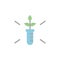Flask, grass icon. Simple color vector elements of automated farming icons for ui and ux, website or mobile application