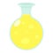 Flask of Luminous liquid icon, cartoon style