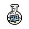 flask with poison color vector doodle simple icon