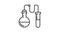 Flask and Test Tube line icon on the Alpha Channel