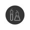 Flask Tube Chemical Laboratory Line Icon Vector modern flat style