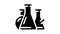 flasks lab tools glyph icon animation