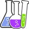 Flasks liquid chemistry biology science solutions tube