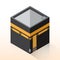 Flat 3D Design Kaaba, Mecca isometric - Vector Illustration