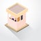 Flat 3D Design Security Lodge isometric - Vector Illustration