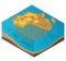 Flat 3d isometric Africa map constructor elements on wh