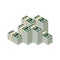 Flat 3d isometric heap of dollar banknote pack web infographics