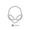 Flat alien icon