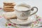 flat almond biscuits vintage kitchenware in the style of Provence