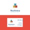 Flat Alphabets blocks Logo and Visiting Card Template. Busienss Concept Logo Design