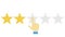 Flat animation of Online review, Customer giving review, Five Stars review, Hand pressing button, Feedback - conceptual