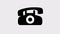 FLat animation of retro telephone icon