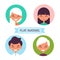 Flat avatars.Set of flat icons.