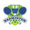 Flat Badminton Logo