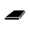 flat bar metal profile glyph icon vector illustration
