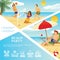 Flat Beach Vacation Template