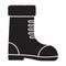 Flat black boots icon