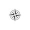 Flat black compass icon isolated on white. compass traveler sign. Vector flat illustration