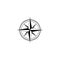 Flat black compass icon isolated on white. compass traveler sign. Vector flat illustration