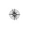 Flat black compass icon isolated on white. compass traveler sign. Vector flat illustration