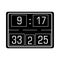 Flat black scoreboard icon