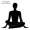 Flat black silhouette of Agnistambhasana