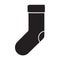Flat black socks icon