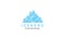 Flat blue modern iceberg logo vector icon symbol graphic design illustration
