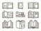 Flat books icons