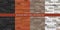 Flat Brick Walls With Some Broken Bricks Seamless Texture Decorative Background Vector Illustration Set