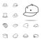 flat brim hat icon. hats icons universal set for web and mobile