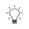 Flat bulb lamp vector icon Isolated on white background for graphic design, logo, web site, social media, mobile app, illustration